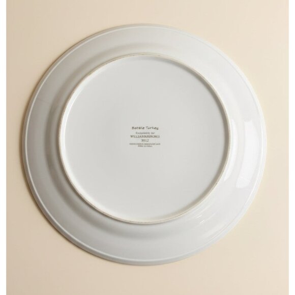 Williams Sonoma Estate Turkey Dinner Plate – 2012 – 11” Diameter Plate - Picture 2 of 3